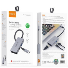 Hub 3 en 1 Tipo-C HDMI 100W Vidvie