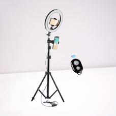 Set de Luz con Aro 26cm con Tripode 2.1 mts