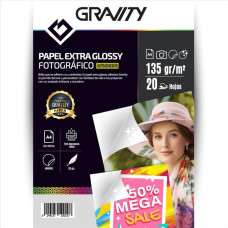 Papel Fotog Gravity Autoadhesivo A4 135gr x 20